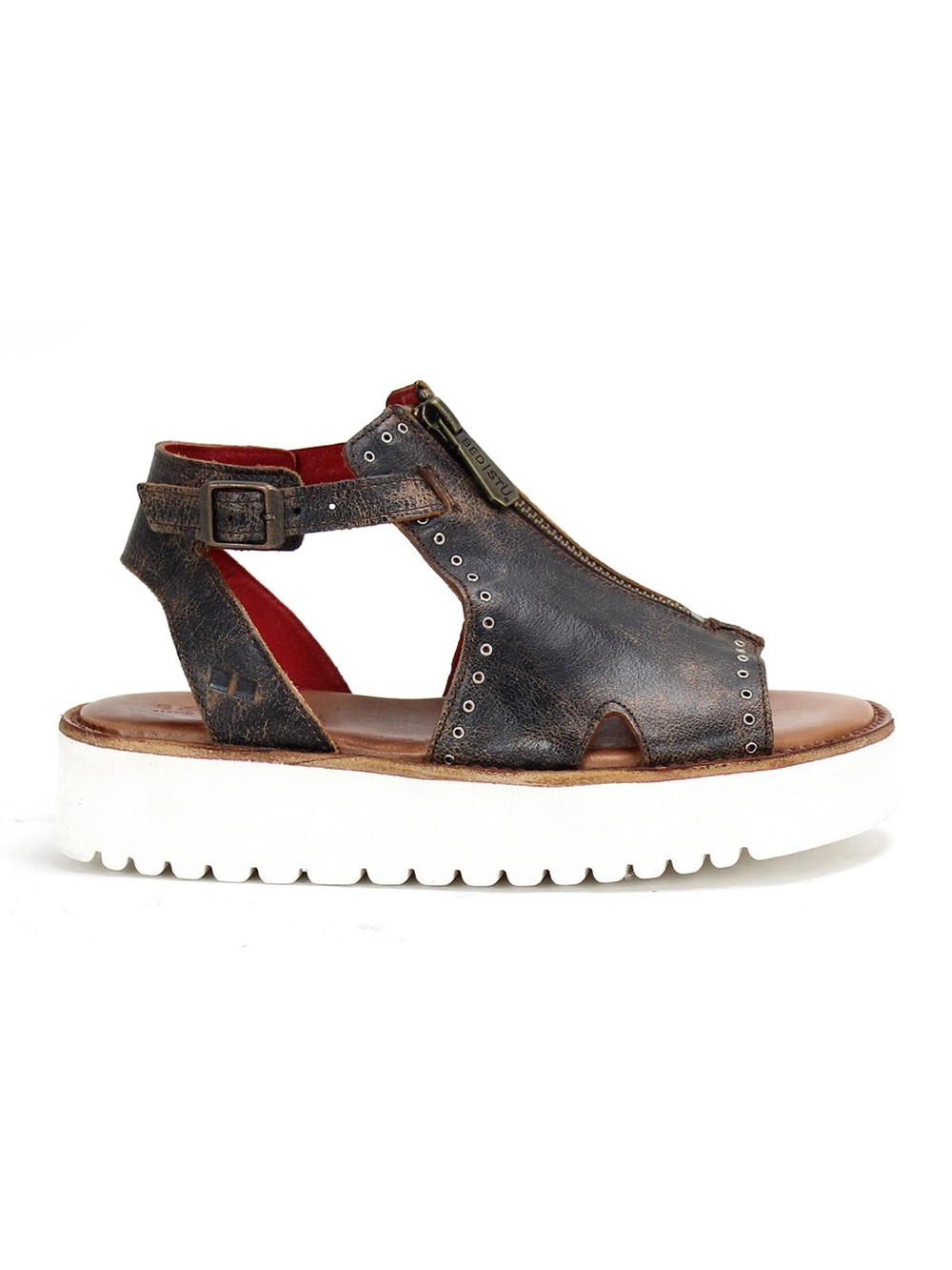 Bedstu Clancy studded platform leather sandals